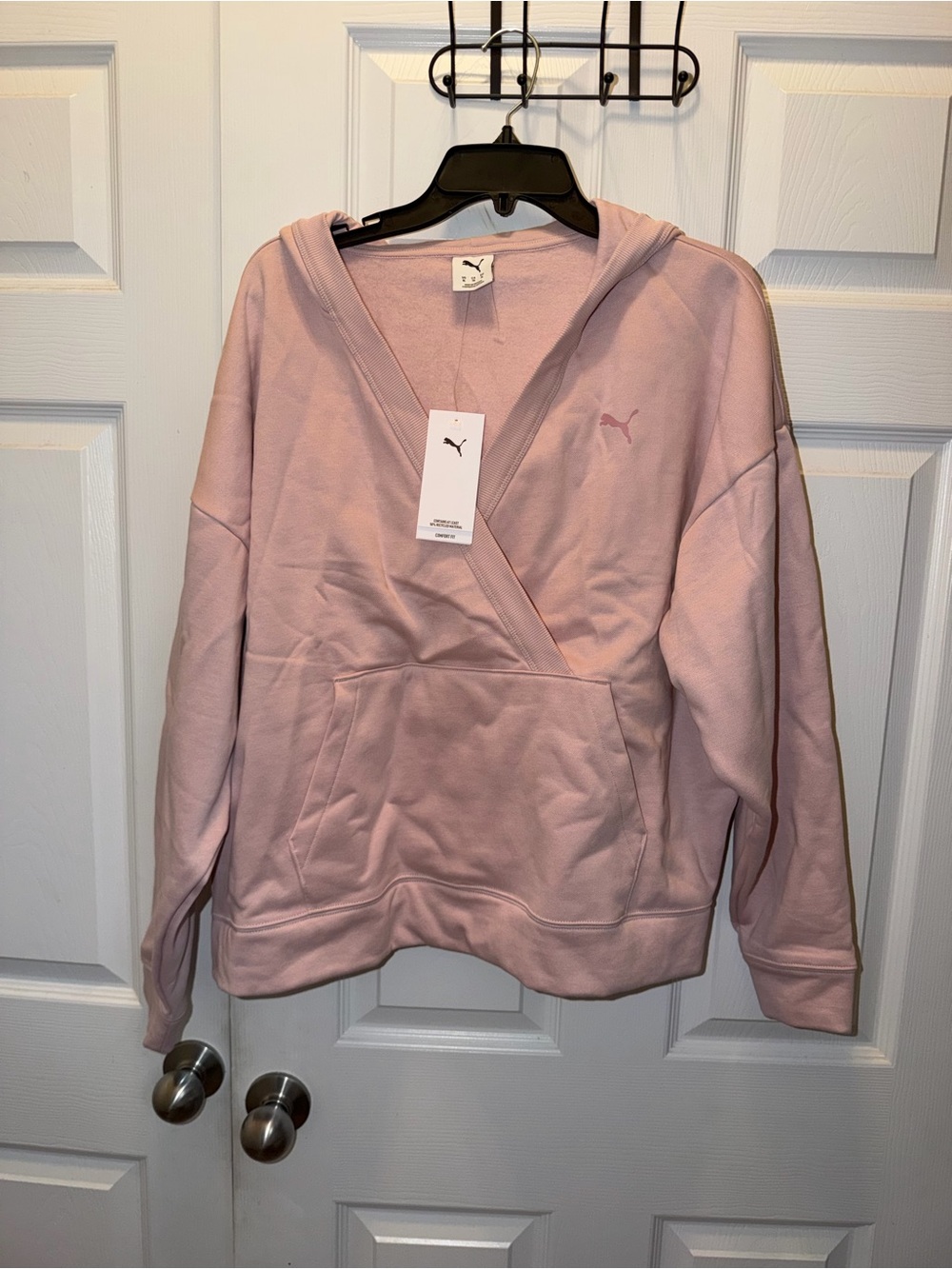 Puma Women's Light Pink Hooded Wrap Pullover